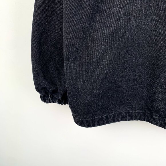 Balenciaga Two-Tone Logo Printed Cotton Long-Sleeve Zipper Jacket Black/White Si - Picture 5 of 8